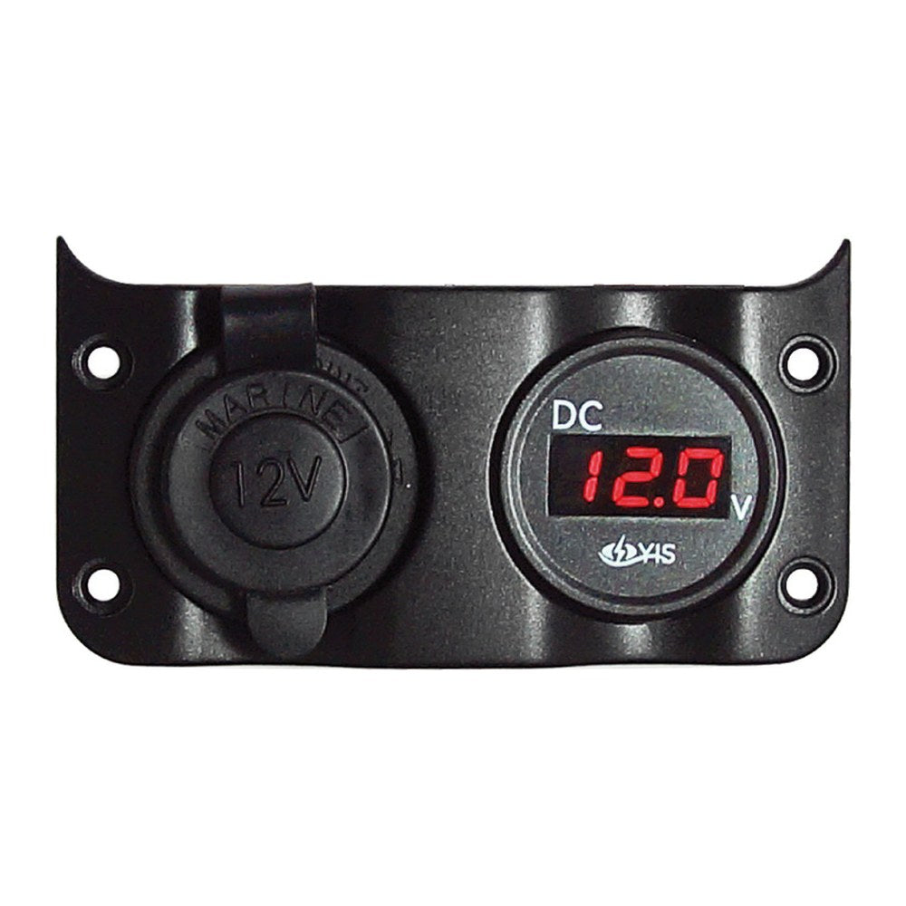 Voltmeter 3/30 V + lighter plug - foto originale Osculati Srl
