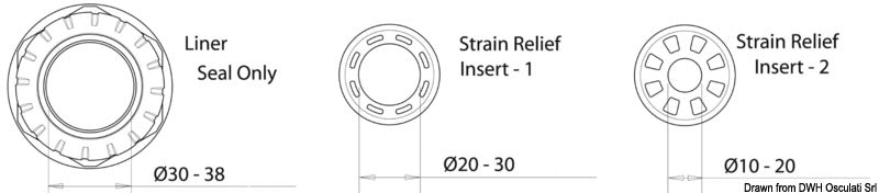 Scanstrut Pass bulkhead up to 4 cables max 15mm - foto originale Osculati Srl