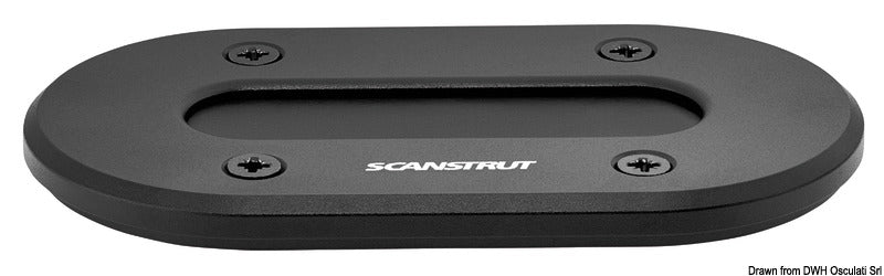 Scanstrut Low Profile alu noir stuffing box Ø up to 15mm - foto originale Osculati Srl