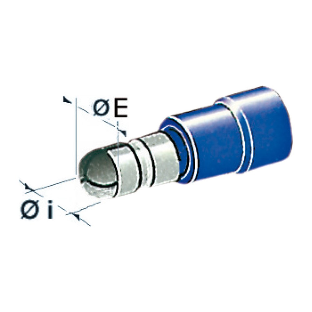 Cylindrical male terminal 2.5-6 mm² (pack of 100) - foto originale Osculati Srl