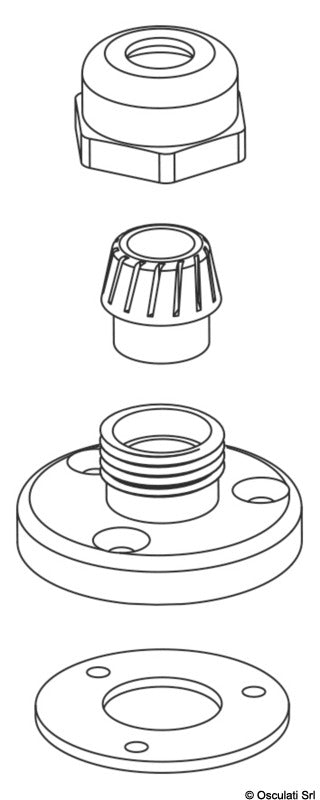 Watertight SS cable gland 16 mm - foto originale Osculati Srl