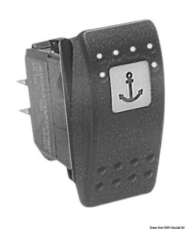 Carling Technologies ON-ON switch 2 LED red 12 V - foto originale Osculati Srl