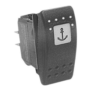 Carling Technologies (ON)-OFF-(ON) switch red LED 12 V - foto originale Osculati Srl