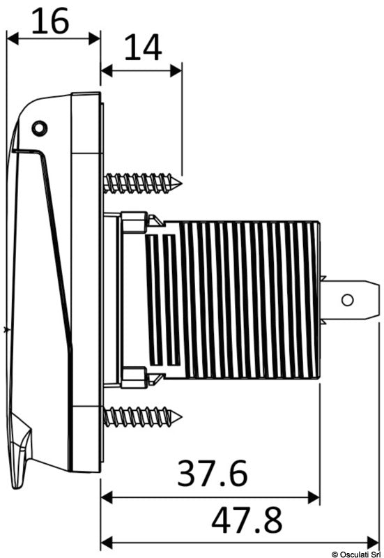 Scanstrut VENTURA power outlet 12V - foto originale Osculati Srl