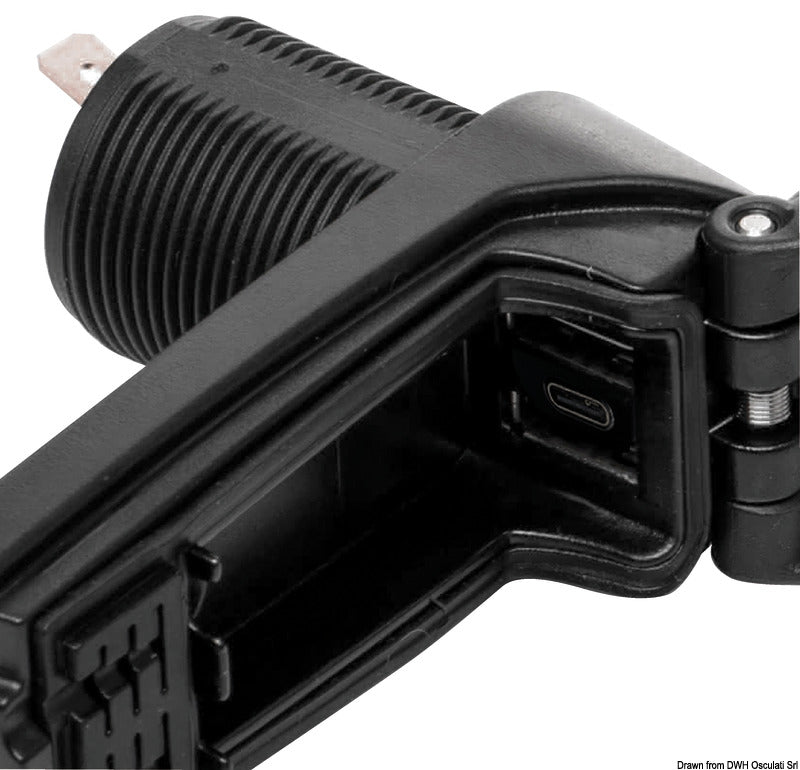 Scanstrut Dual USB socket Type A + Type C - foto originale Osculati Srl
