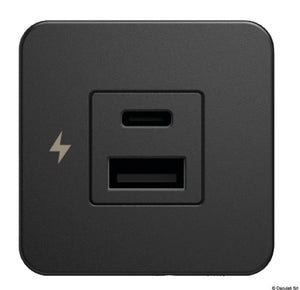 SCANSTRUT Tile dual USB port A+C black - foto originale Osculati Srl