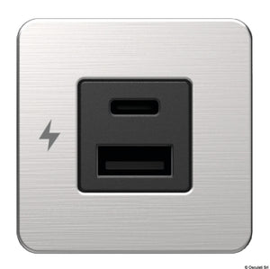 SCANSTRUT Tile dual USB port A+C SS - foto originale Osculati Srl