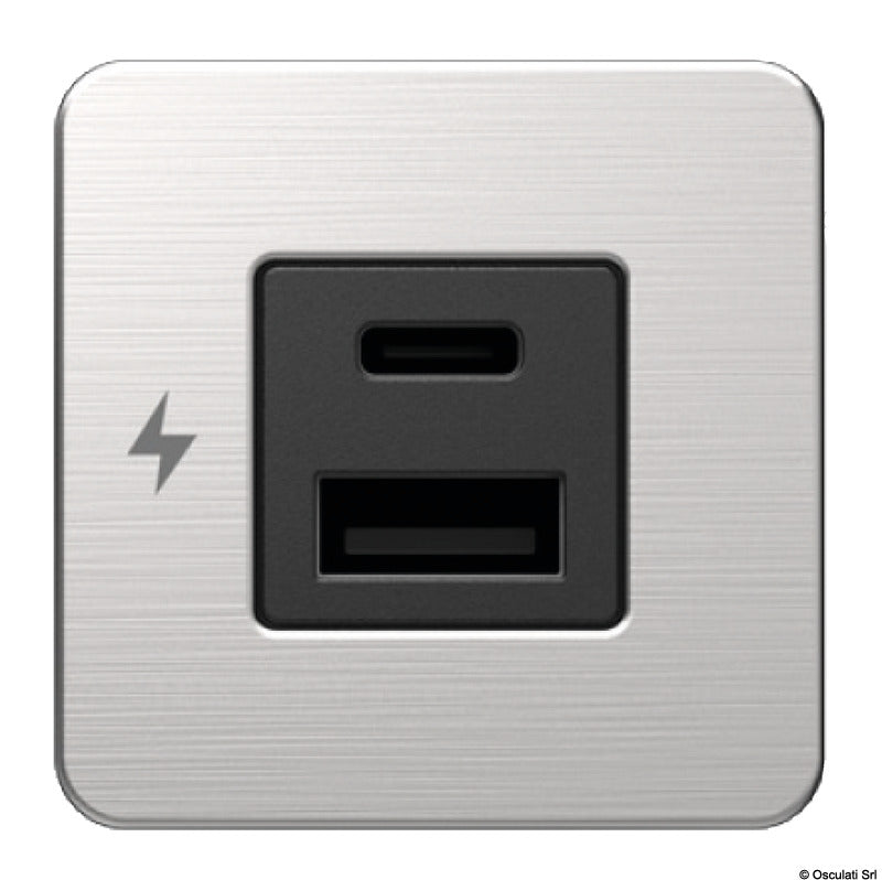 SCANSTRUT Tile dual USB port A+C SS - foto originale Osculati Srl