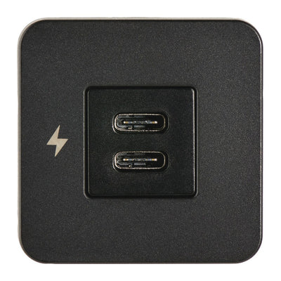 SCANSTRUT Tile dual USB port C+C black
