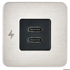 SCANSTRUT Tile dual USB port C+C SS - foto originale Osculati Srl