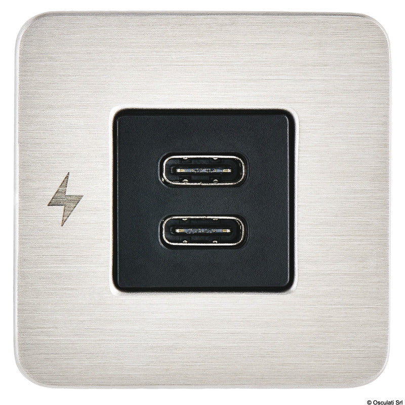 SCANSTRUT Tile dual USB port C+C SS - foto originale Osculati Srl
