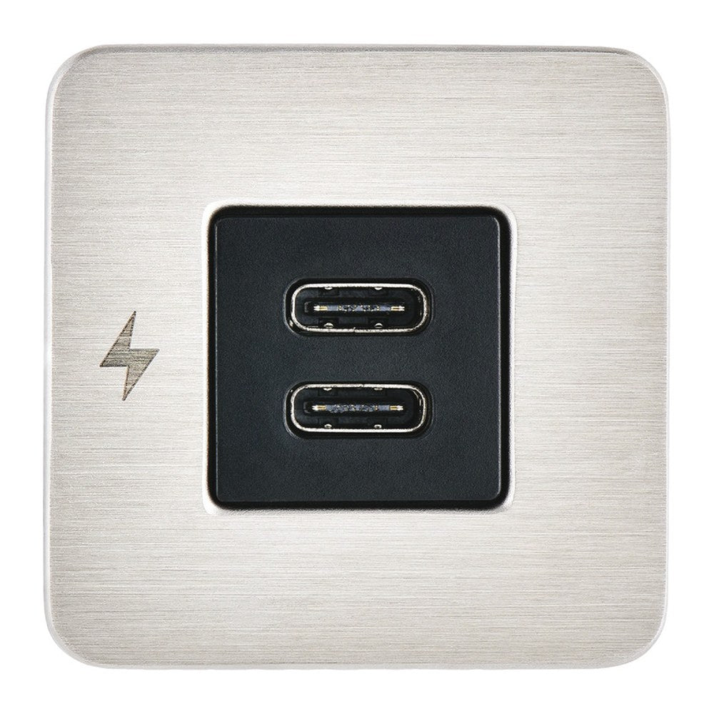 SCANSTRUT Tile dual USB port C+C SS - foto originale Osculati Srl