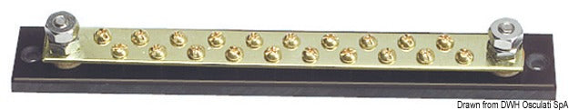 Bus-bar electric terminal board 20 x 4 mm - foto originale Osculati Srl