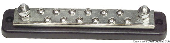 Bus-bar electric terminal board 12 x 5 mm - foto originale Osculati Srl