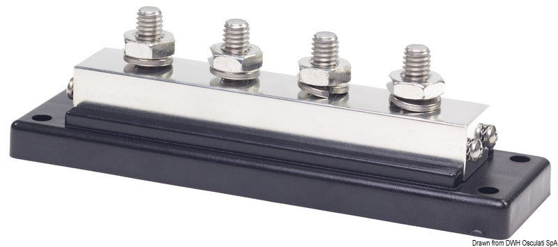 Bus-Bar electric terminal board 4 x 10 mm - foto originale Osculati Srl