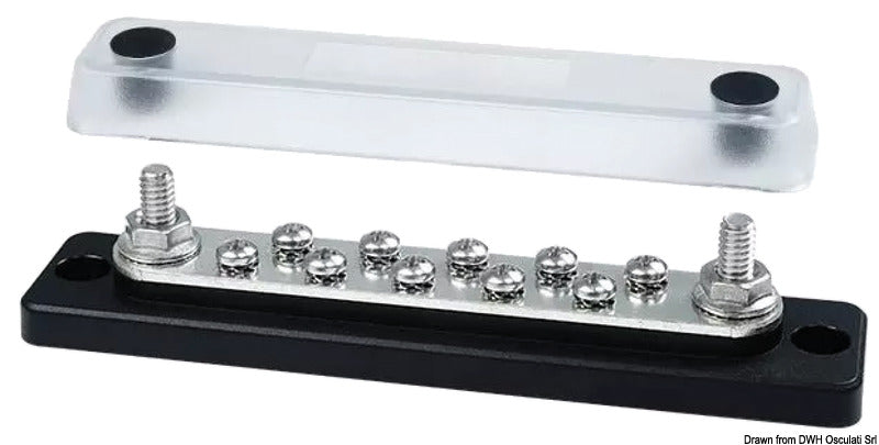 Heavy-Duty Bus Bar Techno electric terminal 2x6 (10x4) - foto originale Osculati Srl