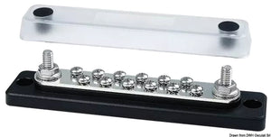 Heavy-Duty Bus Bar Techno electric terminal 2x6 (12x4) - foto originale Osculati Srl