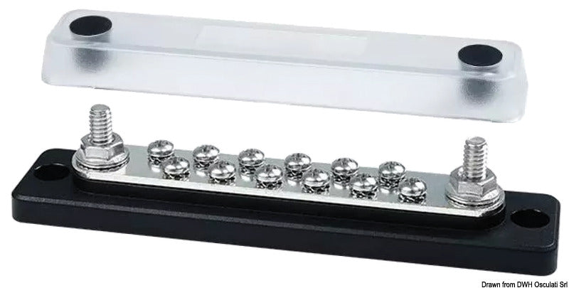 Heavy-Duty Bus Bar Techno electric terminal 2x6 (12x4) - foto originale Osculati Srl