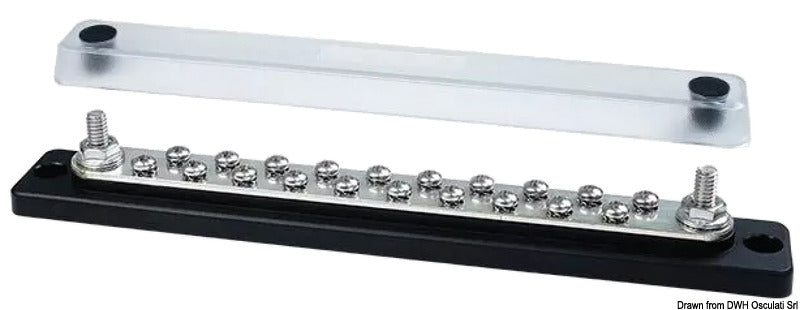 Heavy-Duty Bus Bar Techno electric terminal 2x6 (20x4) - foto originale Osculati Srl