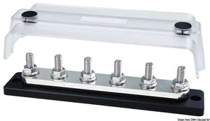 Heavy-Duty Bus Bar Techno w/clear lid 6x8 - foto originale Osculati Srl