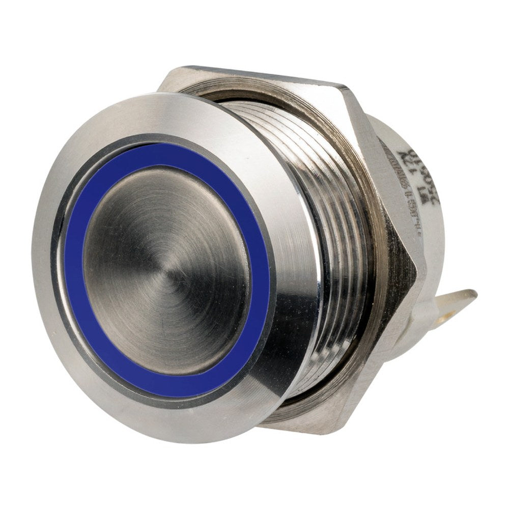 FLAT S.S. switch ON-OFF 12/24 V blue LED (pack of 10) - foto originale Osculati Srl