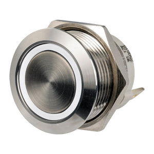 FLAT S.S. switch (MOMENTARY ON)-OFF 12/24V white LED (pack of 10) - foto originale Osculati Srl