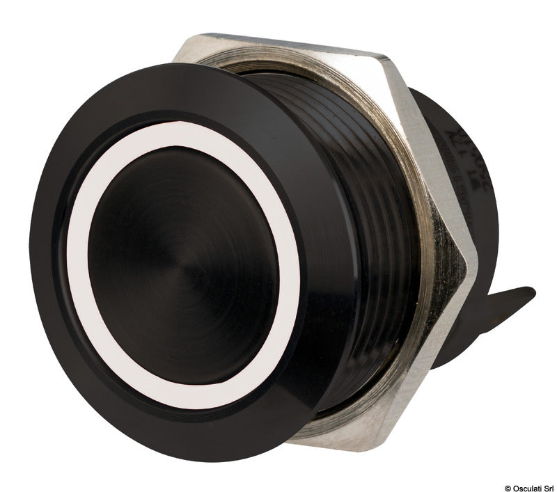 FLAT S.S. black switch ON-OFF 12/24V RBW (pack of 10) - foto originale Osculati Srl