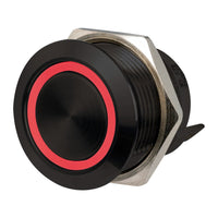 FLAT S.S. black switch ON-OFF 12/24V RBW (pack of 10)