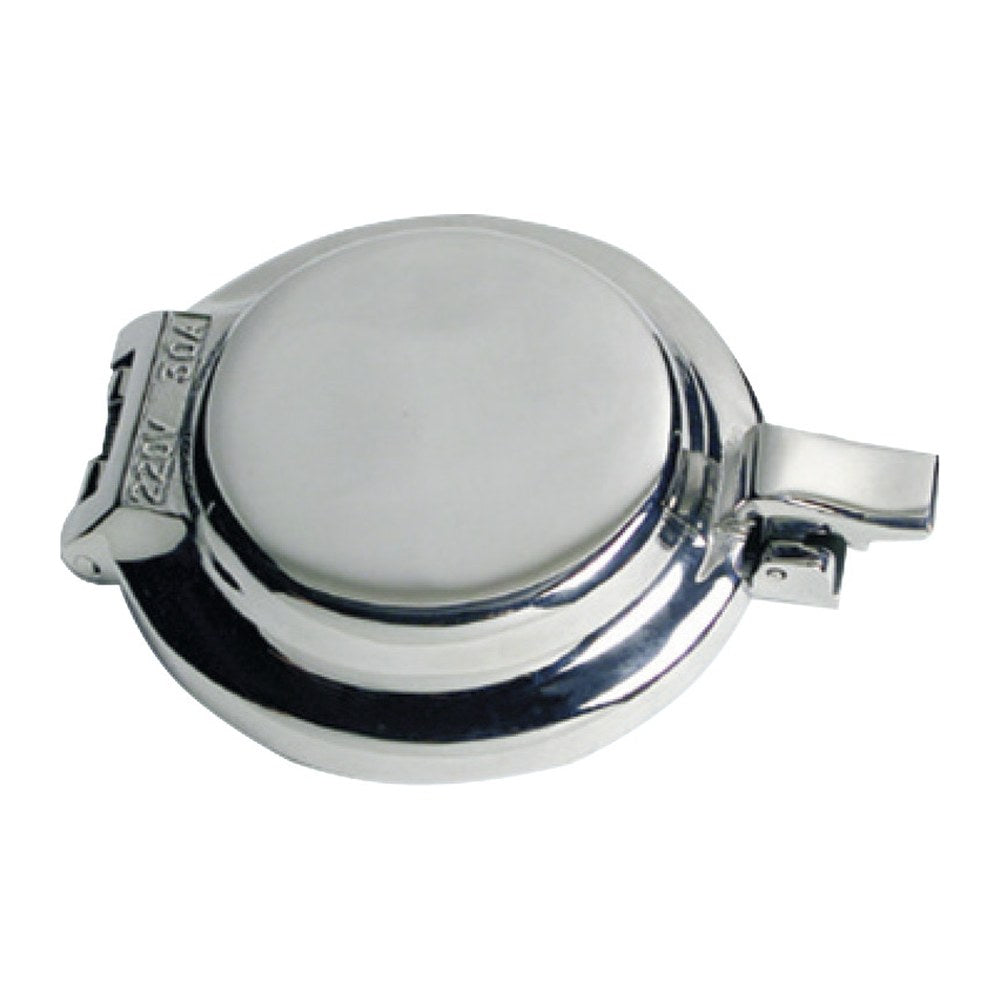 Round SS socket 30 A 220 V - foto originale Osculati Srl