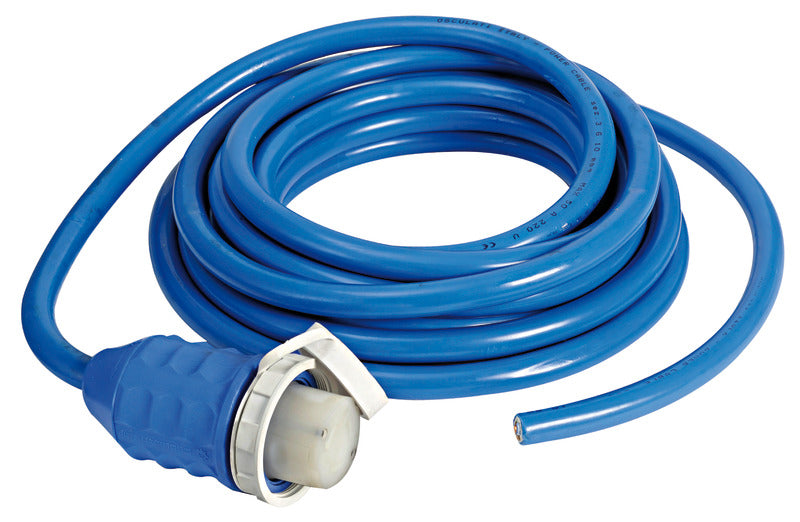 Pre-mounted cap + cable blue 10 m 50 A - foto originale Osculati Srl