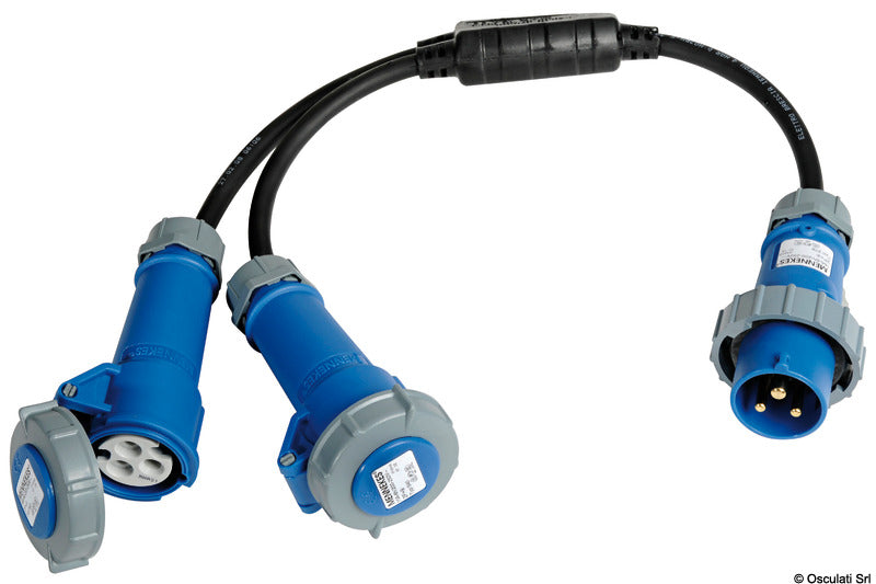 Twin socket plug for deck connection - foto originale Osculati Srl