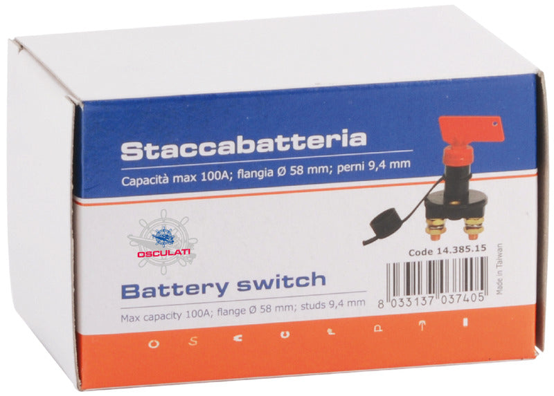 Battery switch black technopolymer - foto originale Osculati Srl