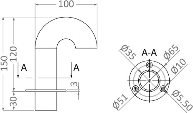 Elbow outlet for electrical cables AISI 316 - foto originale Osculati Srl