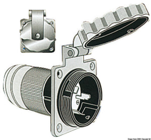 Marinco 4-wire three pole socket AISI 316 - foto originale Osculati Srl