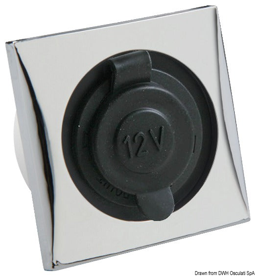 Batsystem Watertight lighter power socket, chromed - foto originale Osculati Srl