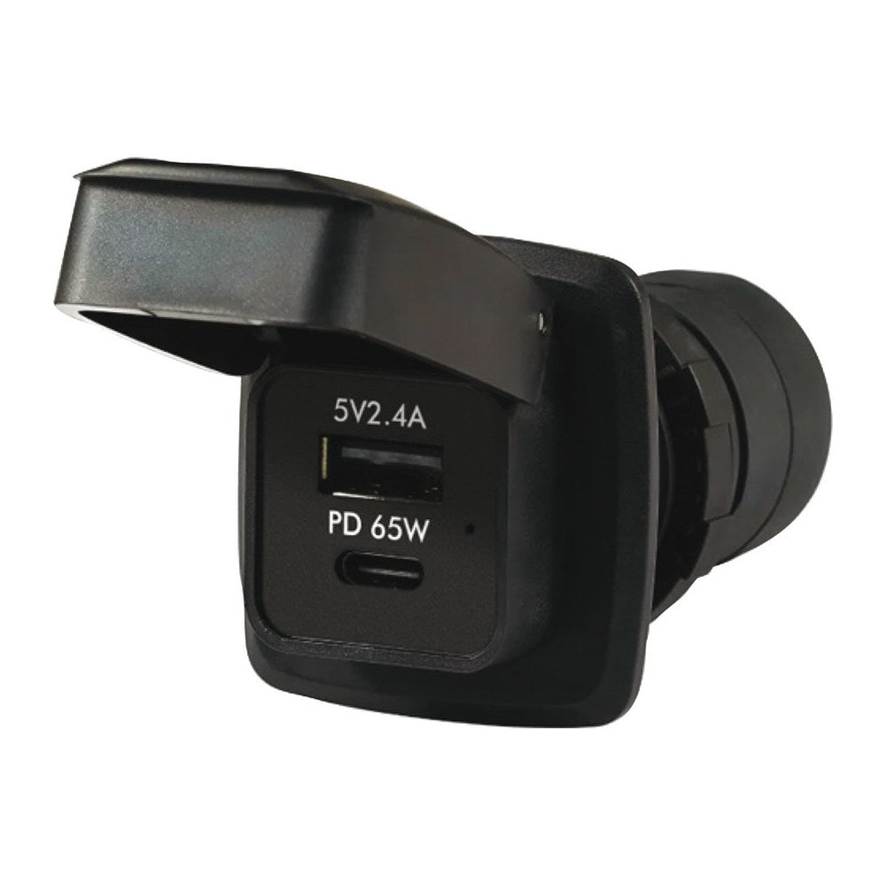 Waterproof USB-A + USB+C PD65W outlet - foto originale Osculati Srl