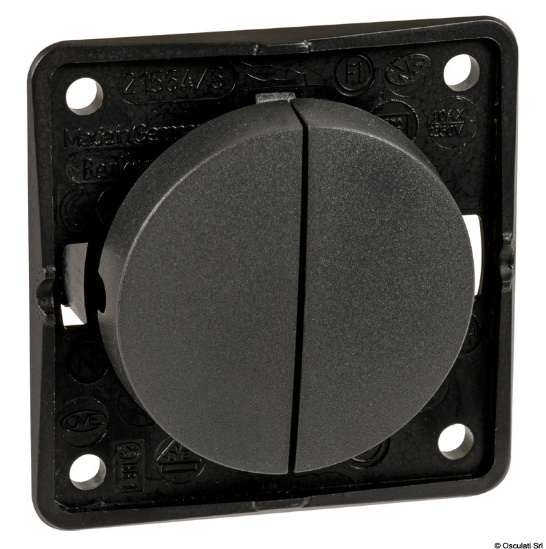 BERKER double switch 16A white - foto originale Osculati Srl