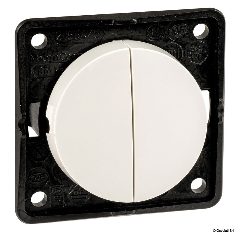BERKER double push button 10A white - foto originale Osculati Srl