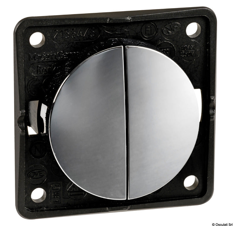 BERKER double switch 16A charcoal grey - foto originale Osculati Srl