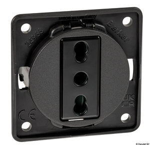 BERKER Italian power socket 16A charcoal grey - foto originale Osculati Srl