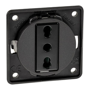 BERKER Italian power socket 16A charcoal grey - foto originale Osculati Srl