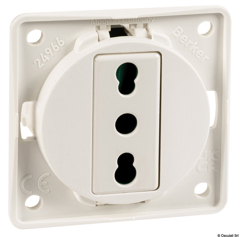 BERKER Italian power socket 16A white - foto originale Osculati Srl