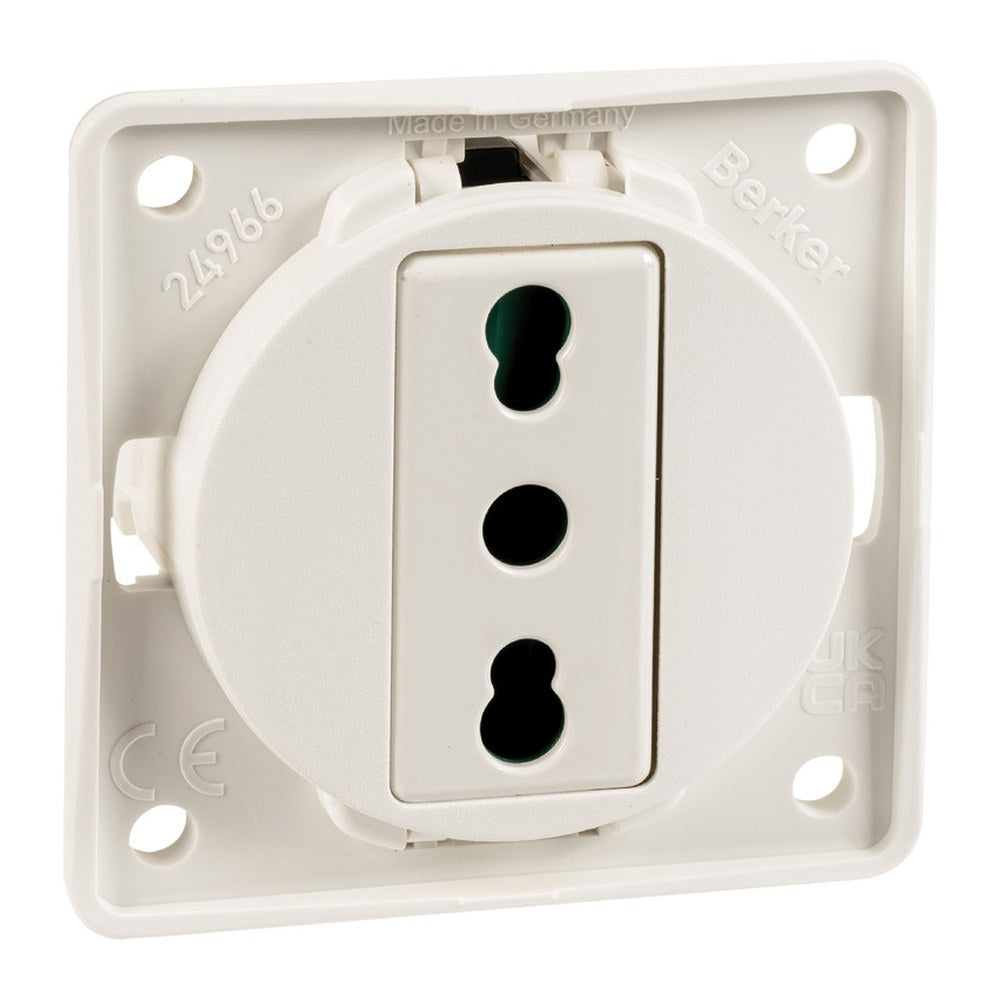 BERKER Italian power socket 16A white - foto originale Osculati Srl