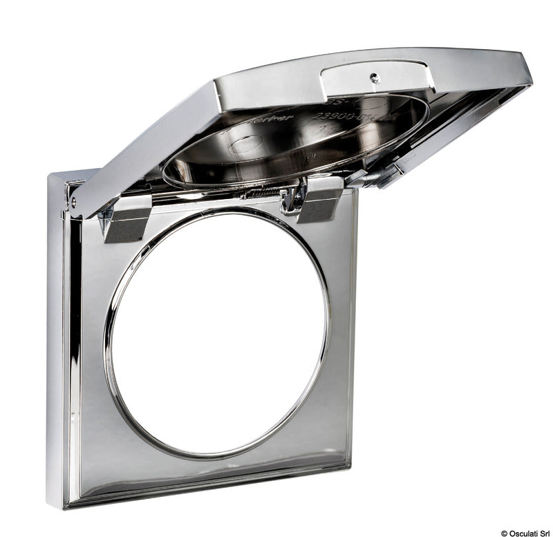 BERKER frame w/spring hatch chromed - foto originale Osculati Srl