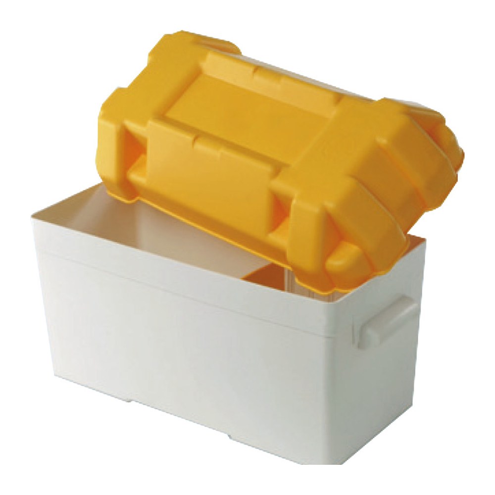 Battery box white/yellow moplen 120 A - foto originale Osculati Srl