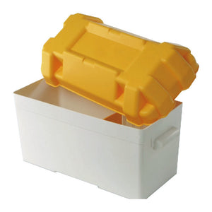 Battery box white/yellow moplen 120 A - foto originale Osculati Srl
