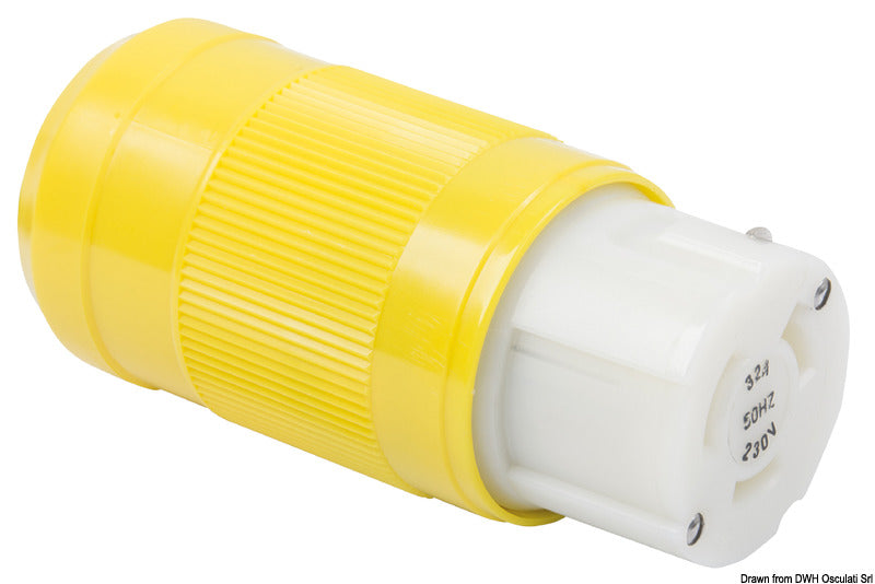 Marinco bipolar monophase 3-wire plug - foto originale Osculati Srl