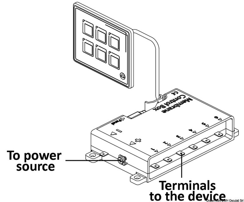 Touch-control electric panel 10 switches - foto originale Osculati Srl