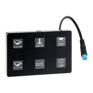 Electric touch panel 6 switches - foto originale Osculati Srl