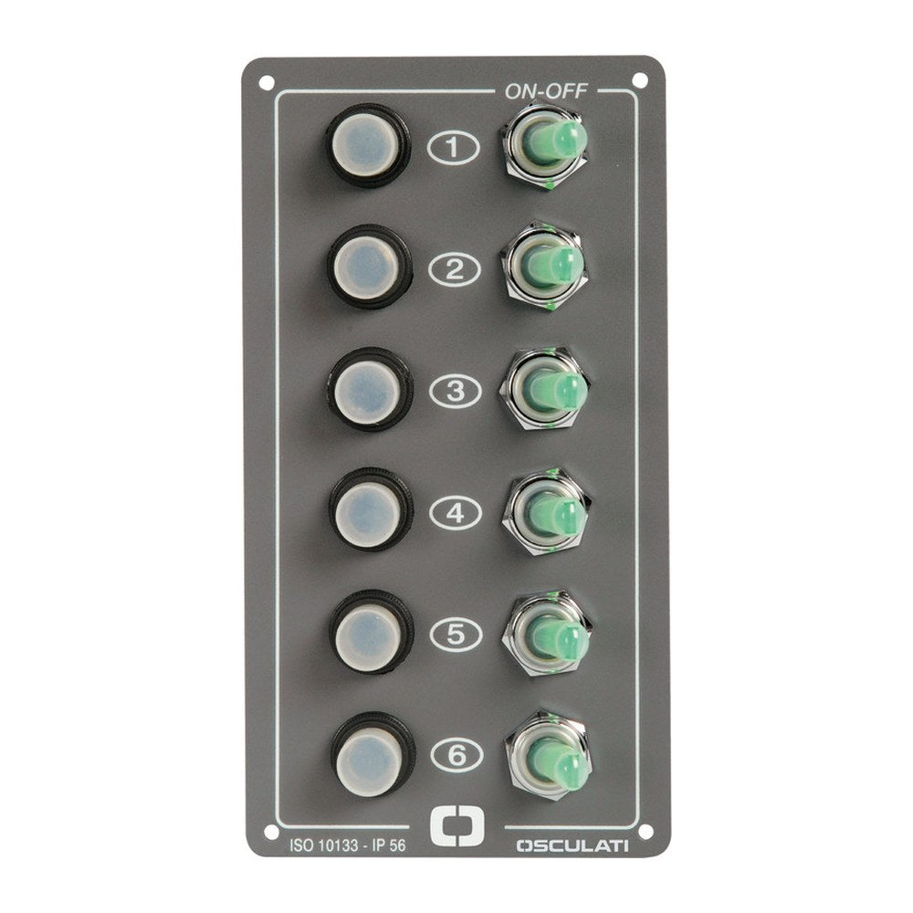 Elite electric control panel 6 switches - foto originale Osculati Srl